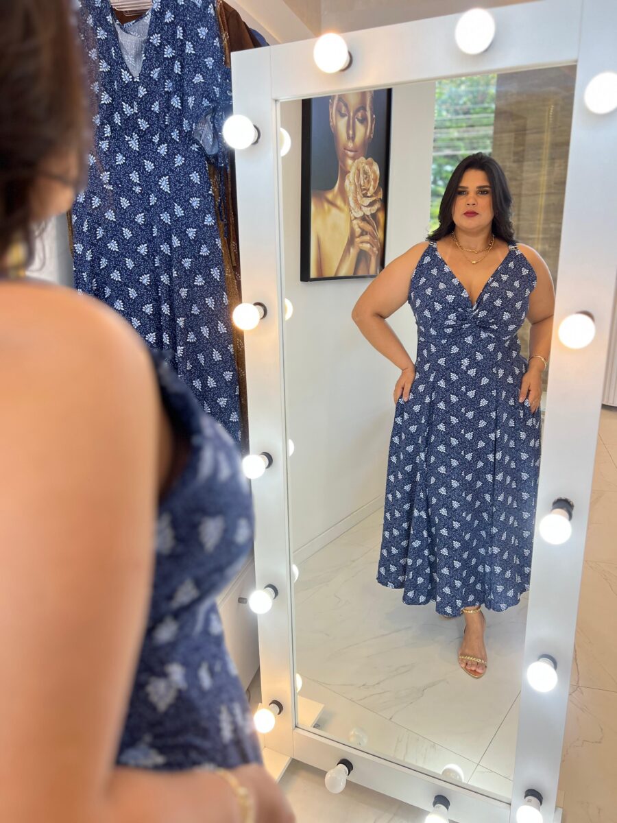 Vestido S/ Manga Estampado