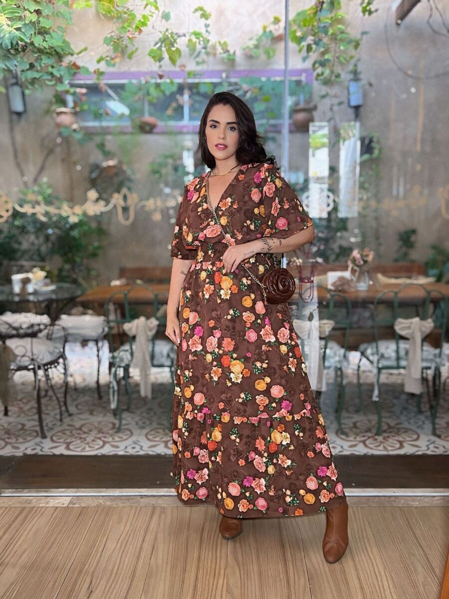 Vestido Flor Outono