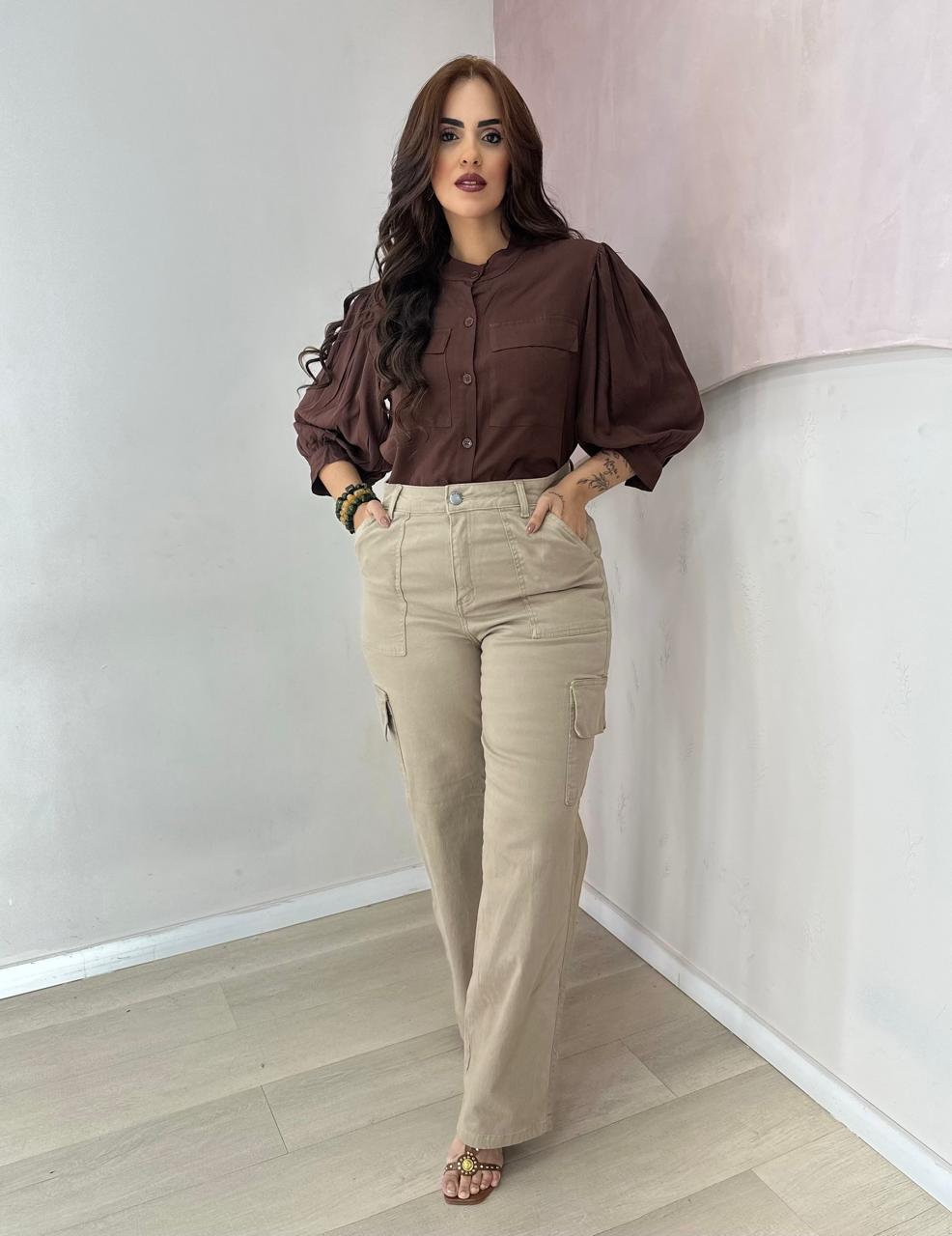 Calça Cargo c/ lycra